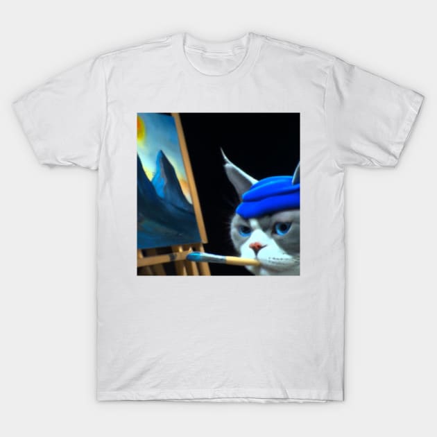 Sir Purrington Smurf Cat T-Shirt by tearbytea